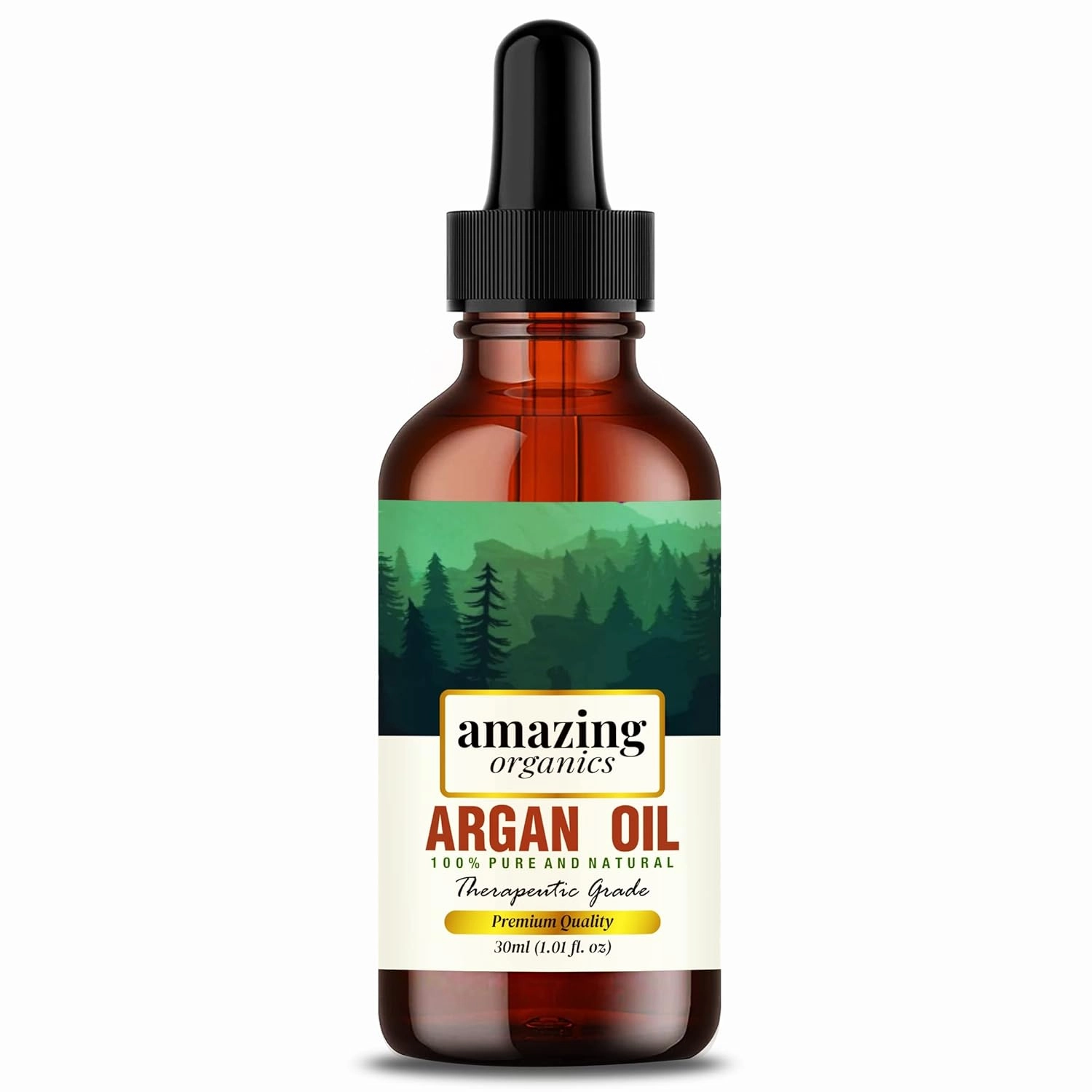 100% Pure Cold-Pressed Virgin Argan Oil - Premium Moisturizer for Dry, Damaged Skin, Hair, Face, Body, Scalp and Nails 30 ml (Pack of 1) Clear