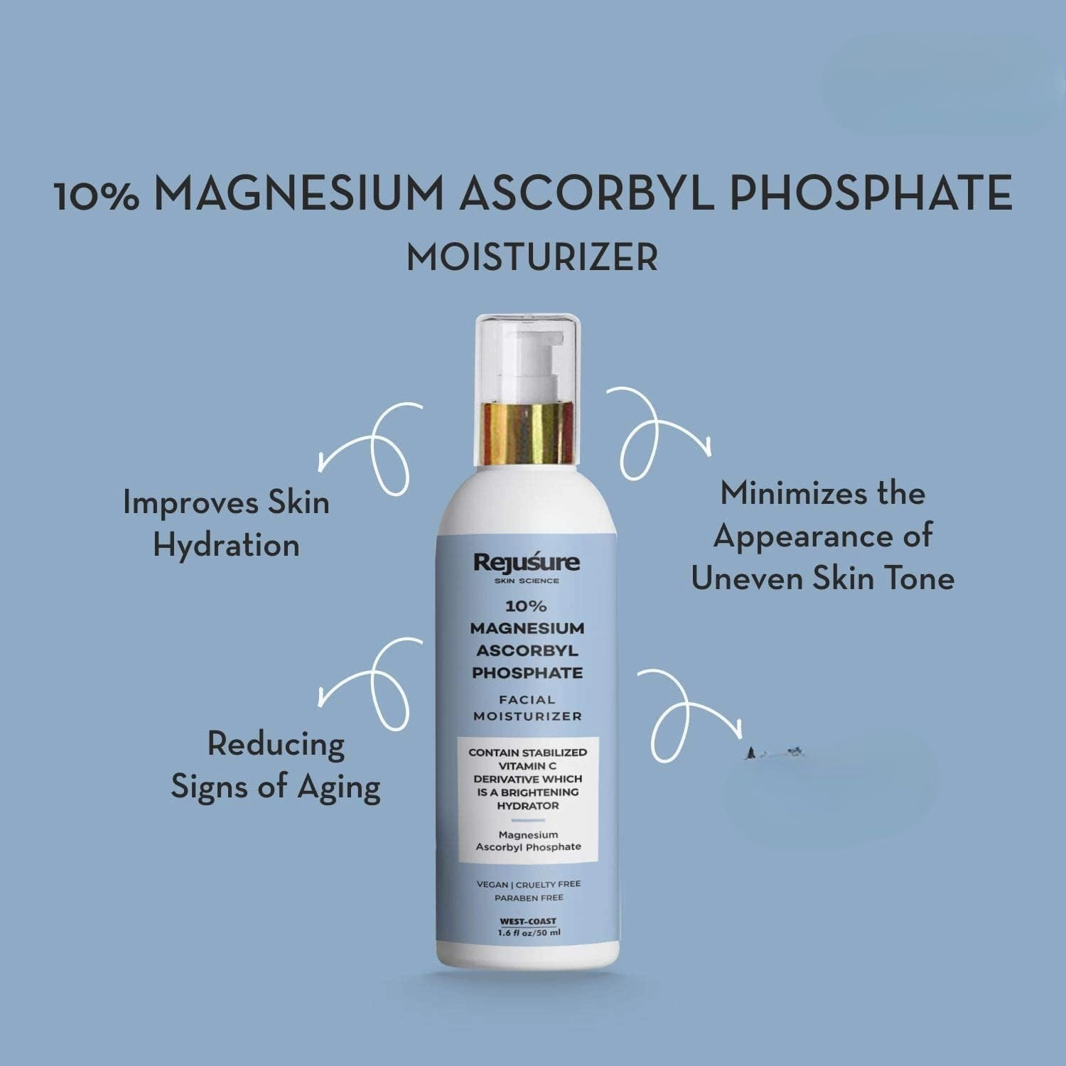 10% Magnesium Ascorbyl Phosphate Facial Moisturizer For Brightening & Hydrating – 50ml (Pack of 2)