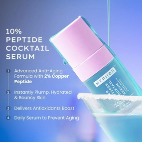10% Power Peptide & 2% Copper Peptide Serum| Advanced Anti-Aging Formula | Reduces Fine Lines & Wrinkles | Glowing Skin | Face Serum For Men & Women | All Skin Types - 30ml
