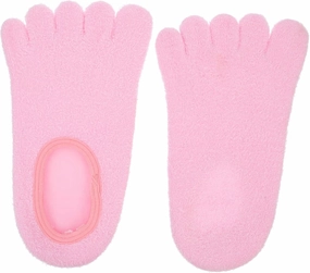 1Pair Moisturizing Gel Five Toe Socks for Foot Care Essential Oil Socks Beauty Salon Softening and Repairing Foot Masks for Dry Skin