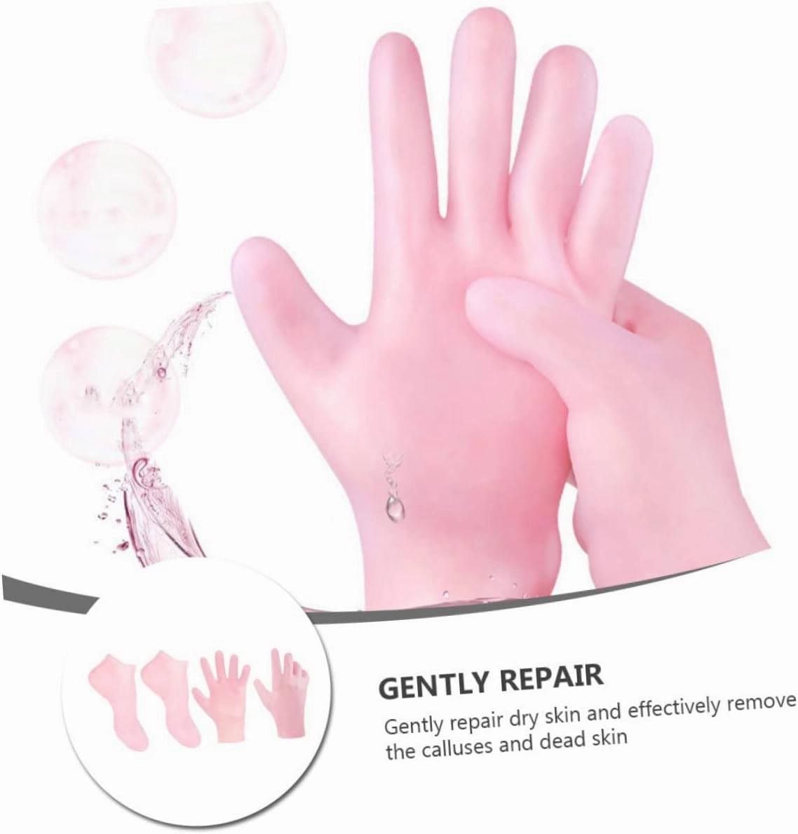 1set Exfoliating Foot Care Socks Moisturizing Gloves for Dry Socks One Gloves Nourish Revitalize Your Skin Effectively