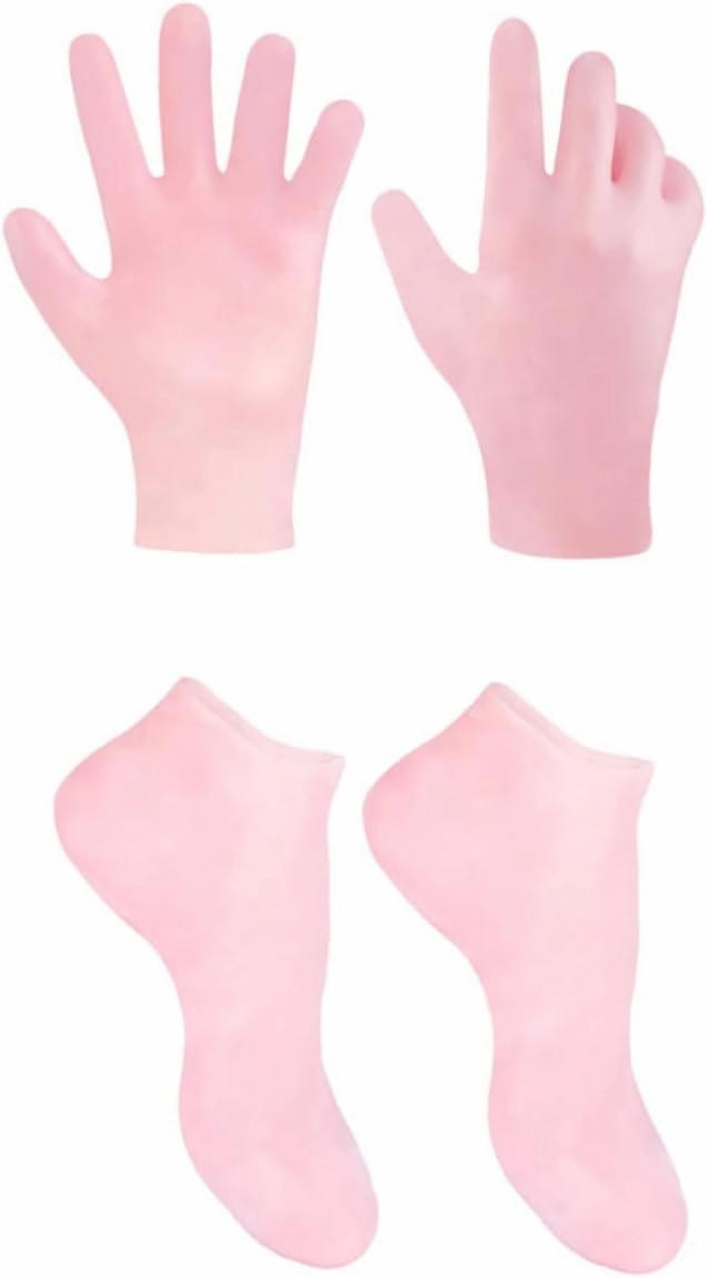 1set Exfoliating Foot Care Socks Moisturizing Gloves for Dry Socks One Gloves Nourish Revitalize Your Skin Effectively