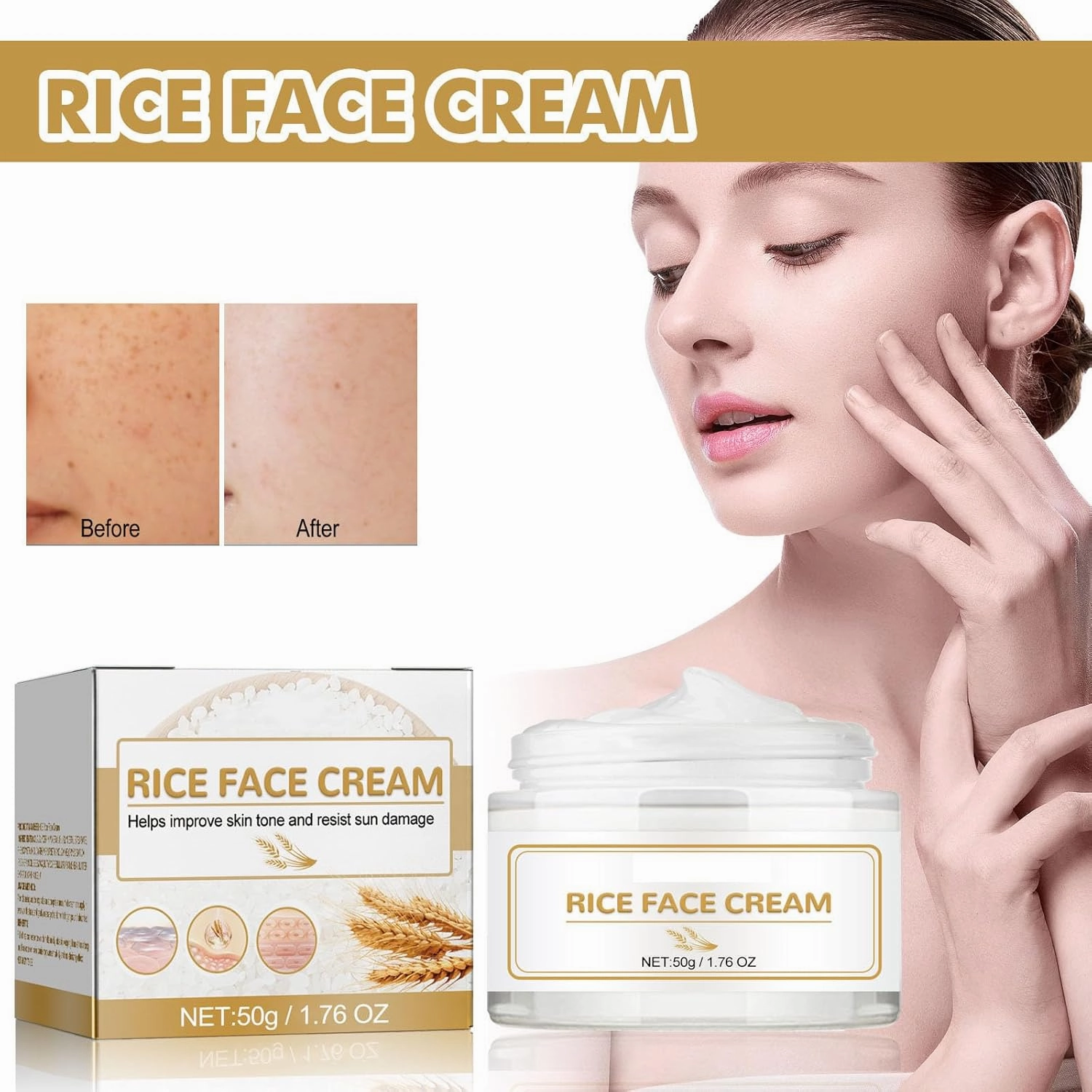 2026 new Crema Para Manchas Oscuras En La Cara,Day & Night Cream for Face Moisturizer Cream, Adecuado para varias áreas como cara, axilas, cuello, zona privade,50ml (2pcs)