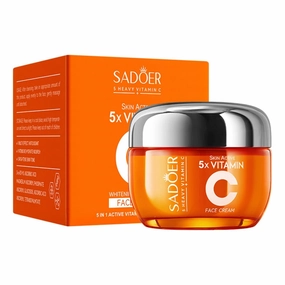2 Pack For Sadoer 5x Vitamin C Facial creams,Face Moisturizer,Firming Hydrating Face Cream Lotion,Facial Skin Care Products,Brighten skin tone.Deeply moisturizes hydrates the skin 50g