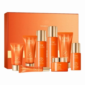 2 Pack For SADOER 5X Vitamin C NAA Skin Care Gift Set,8 Piece Skincare Kit,Facial Skin Care Sets Kits,Cleanser Toner Lotion Facial Creams Eye Creams Serum Face Masks Skin Cream