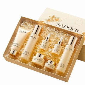 2 Pack For SADOER Nectar Skincare Gift Set,7 piece face skin care set collection,Moisturizing Skin Care Kit,Skin Care Sets Kits,Cleanser Toners Lotion Facial Creams Eye Creams Serum Essence Lotion