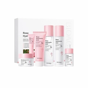 2 Pack For SADOER Rose HA Skin Care Set,6 Piece Facial Skincare Set,Facial Skin Care Sets Kits,Cleansing Moisturizing Skin Care Collection,Contains cleanser toner lotion eye cream face cream serum