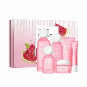 2 Pack For SADOER Watermelon Skincare Gift Set,6 Piece Facial Care Collection,Skin Care Kit,Cleansing Moisturizing Skin Care,Contains cleansing lotion toning facial cream eye cream serums