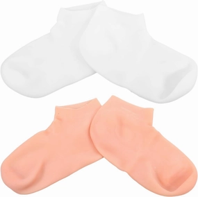 2pairs Moisturizing Foot Socks Reusable Spa Socks for Women Elastic Exfoliating Foot Skin-Friendly Design for Home Travel