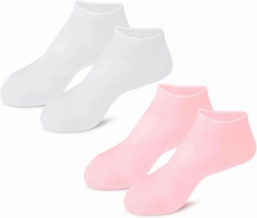 2pairs Supple Moisturizing Socks for Cracked Feet Care Exfoliating Foot for Softening Dry Skin for Home Pedicure and