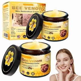 2PCS Bee Venom Skin Restoration Cream, Bee Venom Skin TreatmentCream, Effectively Reducing Blemishes, Comprehensive Moisturizer Cream for All skin Types