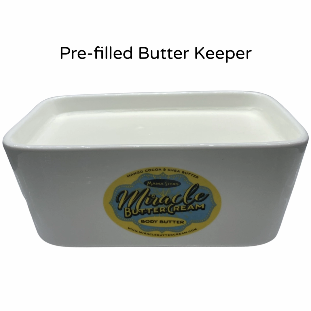 32oz. of MiracleButterCream Pre-Filled Ceramic Butter Keeper