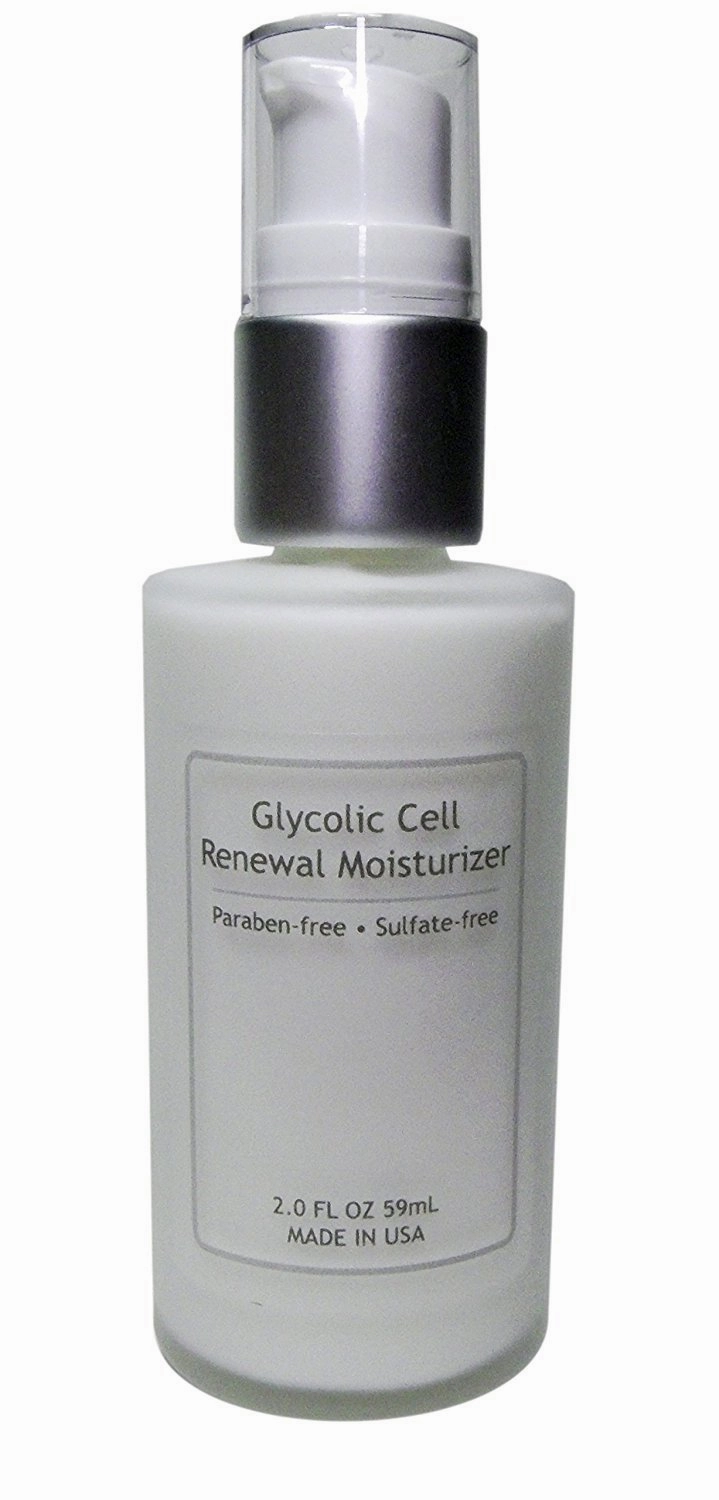 3.43% Glycolic & Fruit Acid Cell Renewal Moisturizer Lotion, Oil-Free, Paraben & Sulfate Free, 1.0 Fluid Ounces, No Animal Testing & Cruelty Free