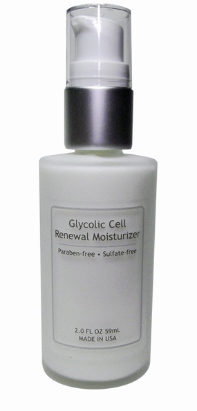 3.43% Glycolic & Fruit Acid Cell Renewal Moisturizer Lotion, Oil-Free, Paraben & Sulfate Free, 1.0 Fluid Ounces, No Animal Testing & Cruelty Free