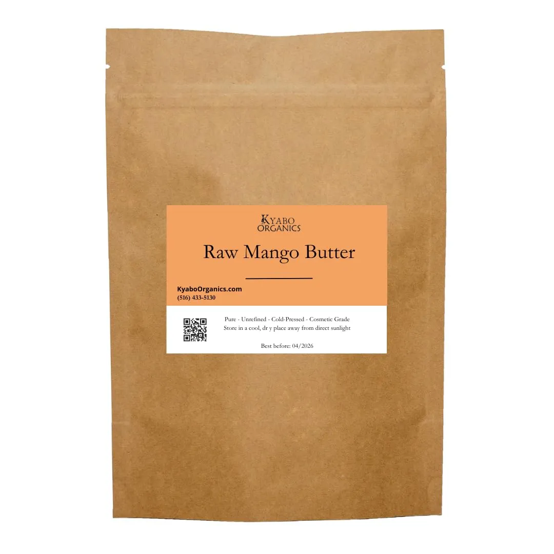 3Lbs MANGO BUTTER PREMIUM Organic Unrefined Raw Virgin 100% Pure Cold Press Grade A Non GMO 100% Natural For Skin BodyCare Beauty Moisturizer DIY For Body Butters, Soap Making,Lotions, Creams…