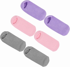 3Pairs Moisturizing Spa Socks Gel Foot Masks for Cracked Skin Comfortable Non Slip Design Reusable Overnight Foot Care Present for Dry Feet