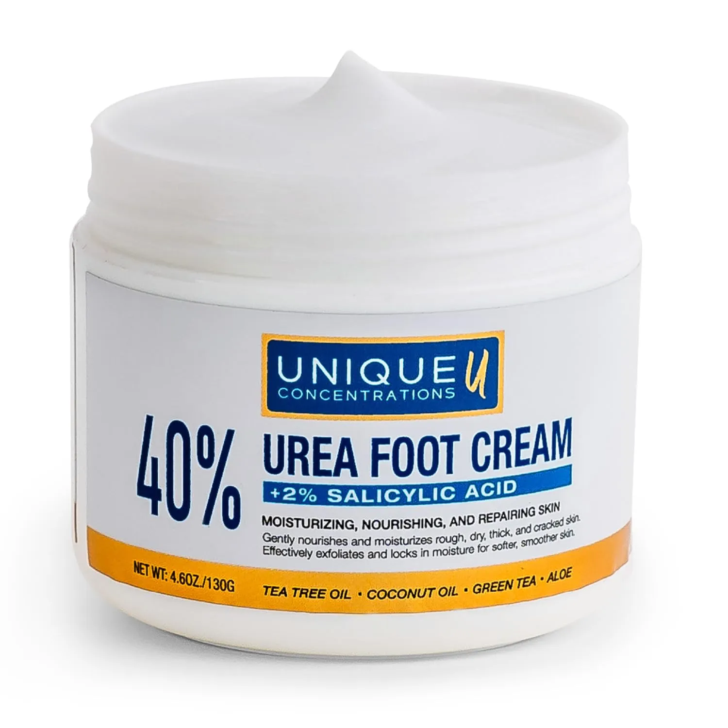 40% Urea Foot Cream with 2% Salicylic Acid – Urea Cream 40 Percent for Feet Maximum Strength – Dry Skin Hand & Foot Moisturizer with Hyaluronic Acid & Aloe Vera 4.6 oz
