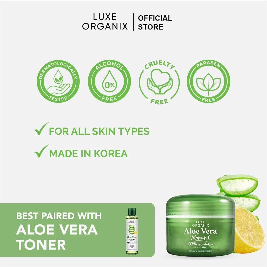 97% Aloe Vera All Day Moisture & Whitening Cream with Vitamin C