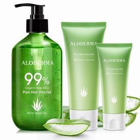 99% Pure Aloe Vera Gel Set - 3 Pieces - 300g Aloe Vera Gel, 114g Aloe Vera Gel & 45g Aloe Vera Gel