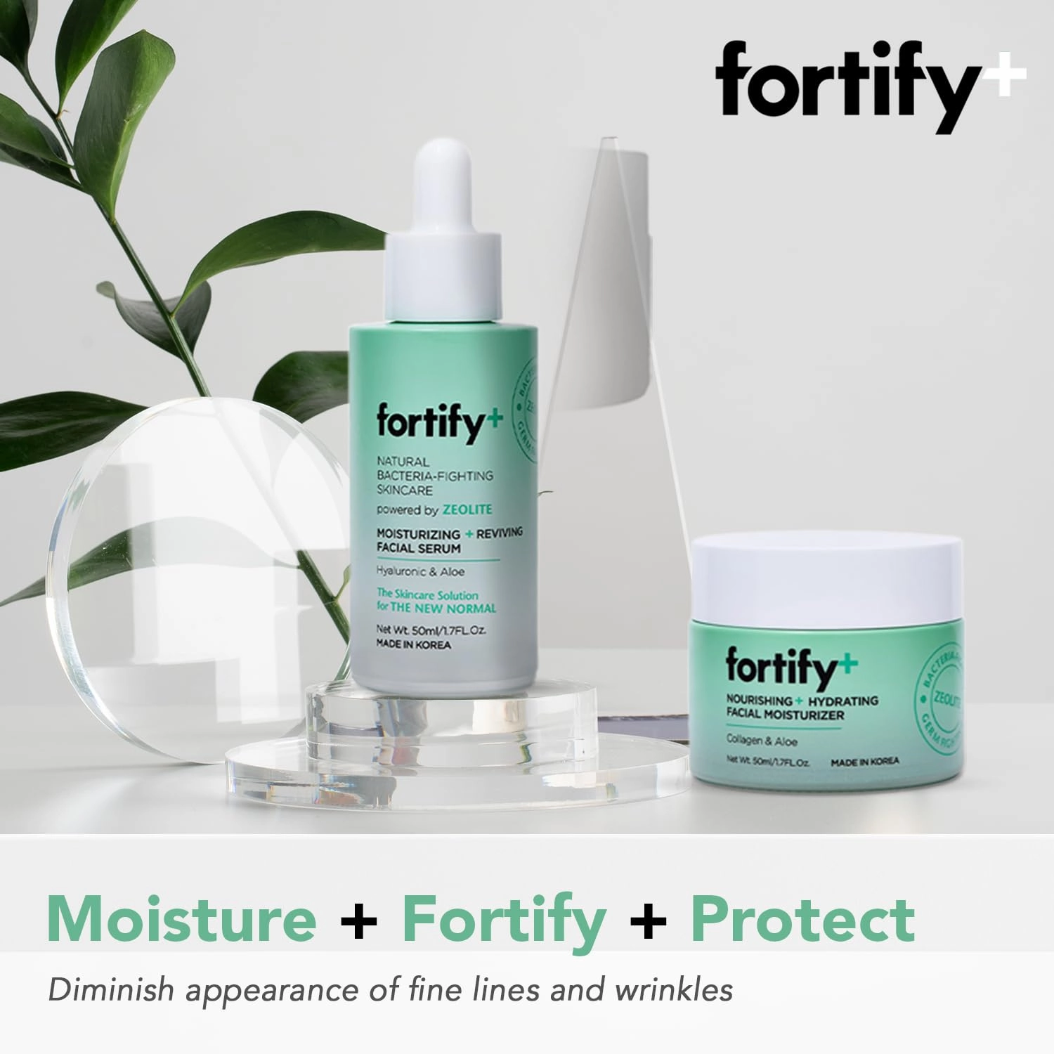 9-in-1 Ultimate Hydration Facial Set - Nourishing Moisturizer & Serum Duo, Dermatologist Tested - Hydrates & Protects Skin Barrier, Clean Beauty, Made in Korea - 2 x 50ML/1.7Fl Oz