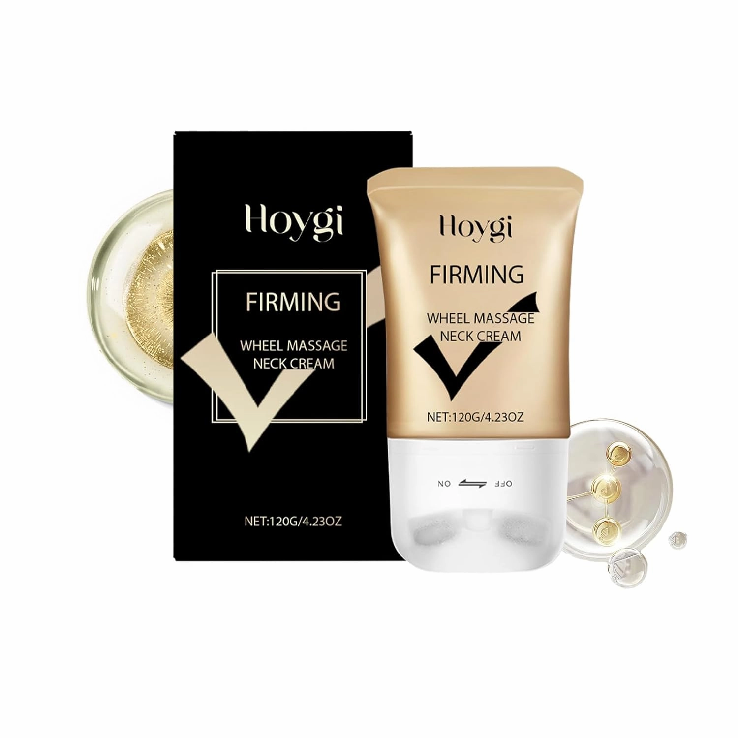 ​Neck Firming Roller Cream – Tightens & Hydrates Skin, Reduces Wrinkles & Fine Lines, Nourishing Moisturizer for Neck Care, Gentle Formula Sensitive Skin, Day/Night Use, Unisex, 4.23oz
