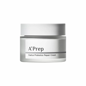 A'Prep Cactus Probiotics Repair Cream – Hydrating & Nourishing Face Moisturizer for Dry and Sensitive Skin, Strengthens Skin Barrier with Jeju Cactus Extract, Korean Skincare, 50ml