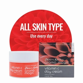 A-roma .in. Magic Vitamin C Day Cream, All Skin Types, 1.76 oz, Softens and Protects