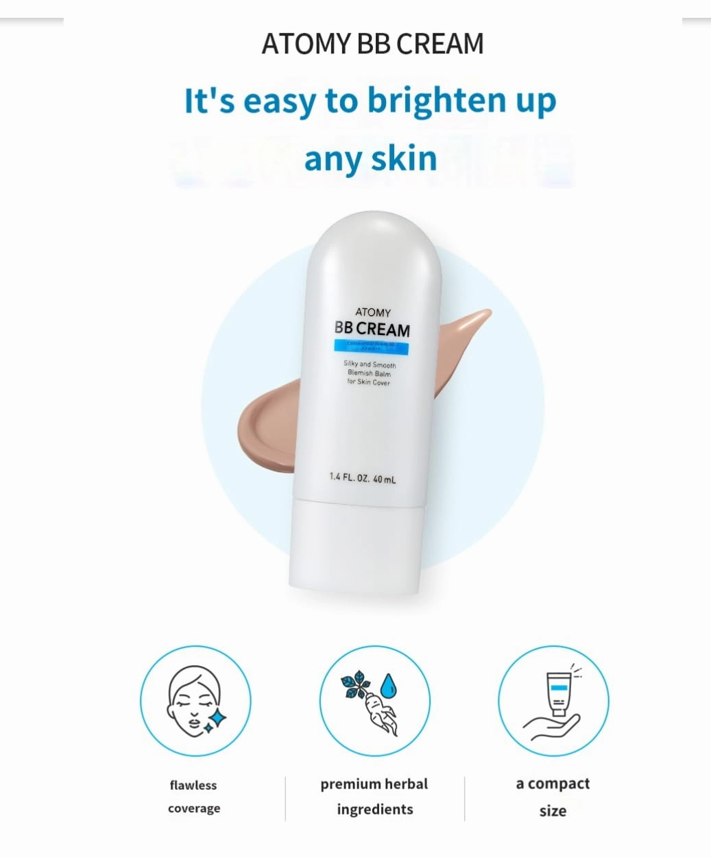 A.t.o.m.y BB Cream SPF 30 PA   – Radiant Coverage with Hydrating & Anti-Aging Benefits | Lightweight Korean Beauty Balm (1.35 fl oz)