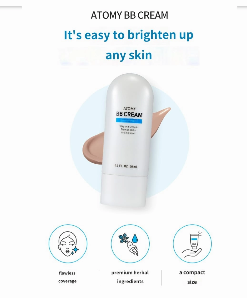 A.t.o.m.y BB Cream SPF 30 PA   – Radiant Coverage with Hydrating & Anti-Aging Benefits | Lightweight Korean Beauty Balm (1.35 fl oz) x 2pcs