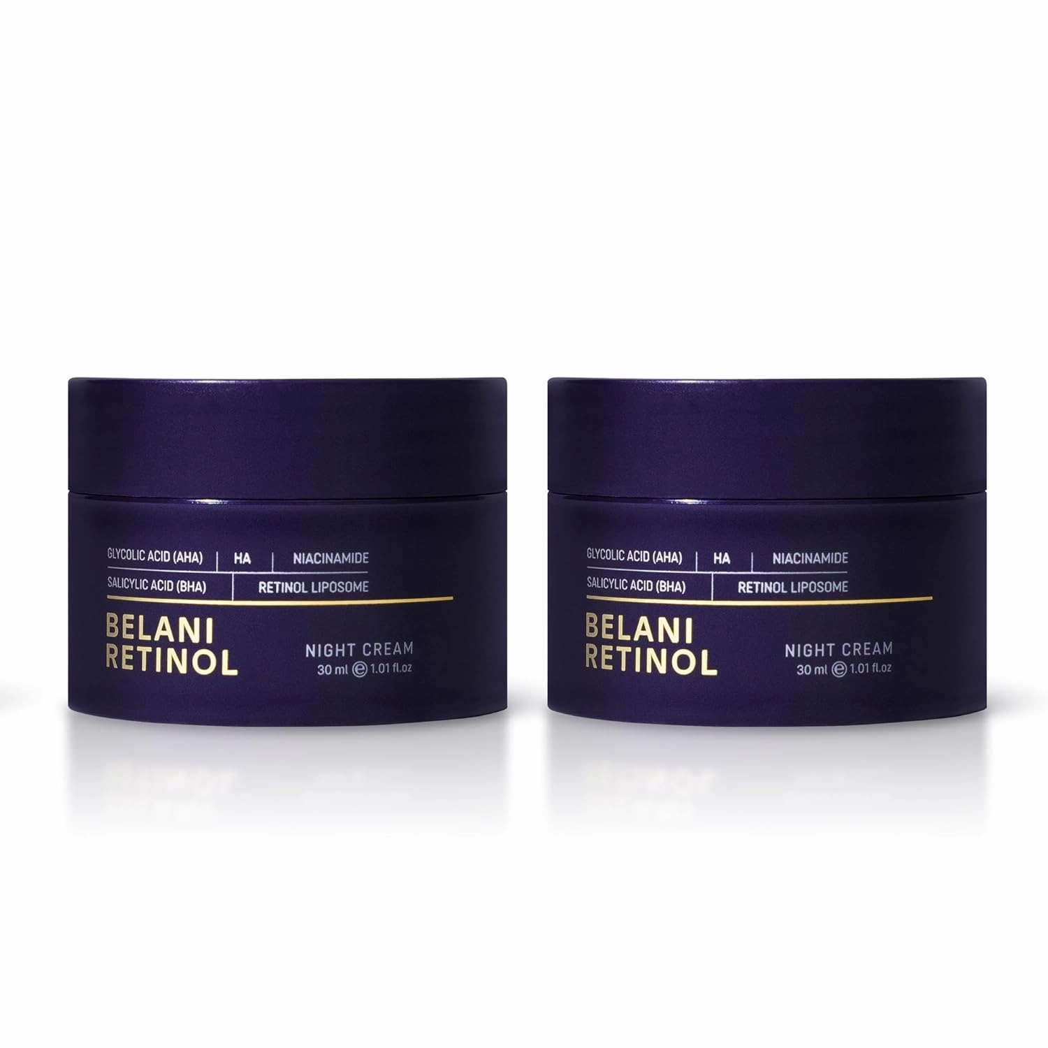 ABERA Belani Retinol Cream for Face, Facial Moisturizer with Collagen and Hyaluronic Acid, Anti-Wrinkle Reduce Fine Lines, Night Anti-Aging Cream For Women (1.01 Fl Oz) (2 Boxes)