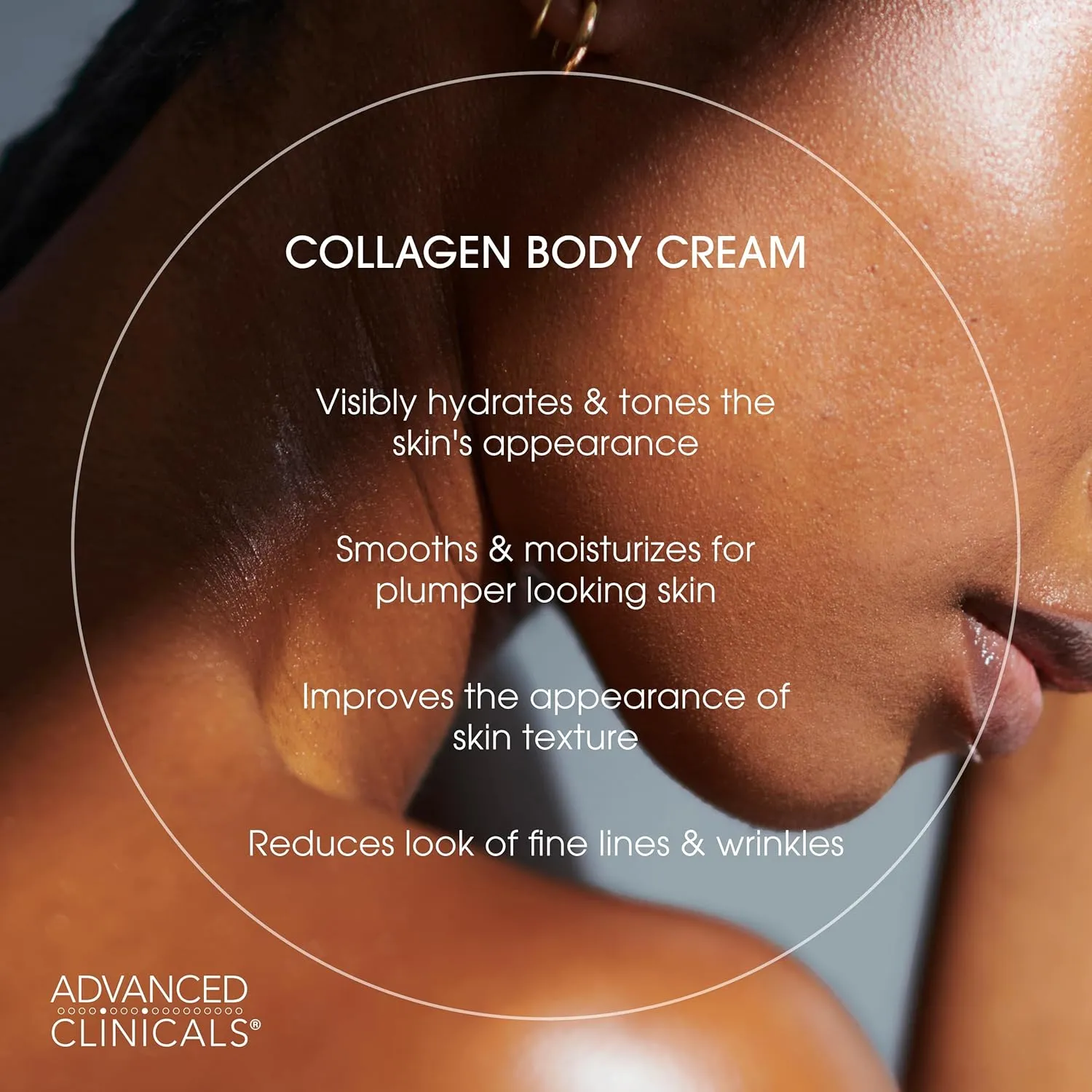 Advanced Clinicals Hyaluronic Acid Moisturizer   Fragrance Free Collagen Cream Face Moisturizer & Body Lotion 2pc Skincare Set For Women & Men Helps Reduce Appearance Of Crepey Skin & Dry Skin, 2pc
