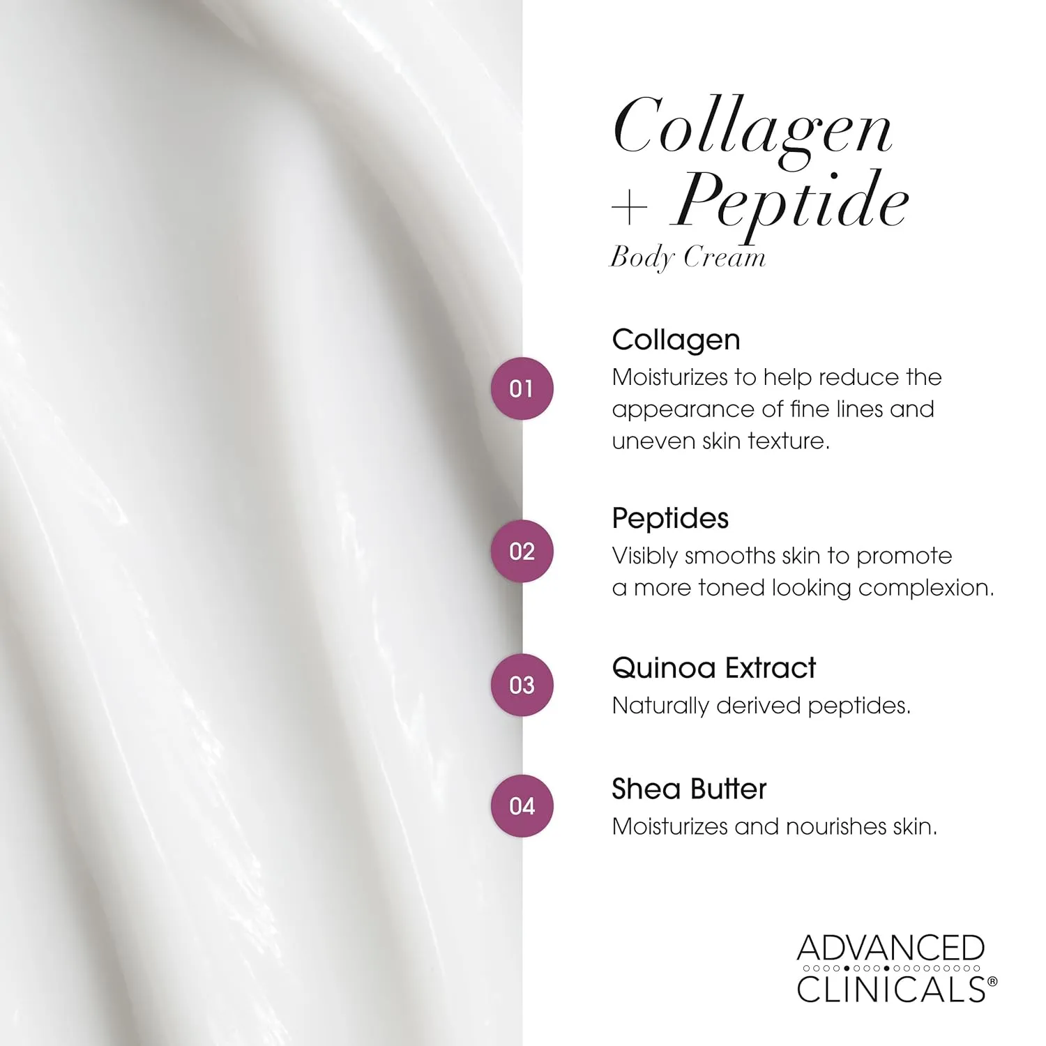 Advanced Clinicals Retinol Cream   Collagen Peptides Body Moisturizer & Face Lotion 2PC Skin Care Set | Dry Skin Body Lotion For Women & Men To Help Improve Appearance Of Crepey Skin, 2PC Bundle
