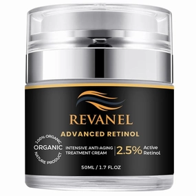 Advanced Retinol 100% Organic Intensive Anti-Aging Treatment Cream – 2.5% Active Retinol Moisturizer for Face & Neck, Reduces Wrinkles, Improves Skin Texture and Firmness 50ml / 1.7 fl. oz.
