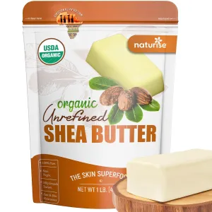 African Shea Butter Raw Organic, Pure Shea Butter Raw Organic for Skin and Hair, Shea African Butter Skin Moisturizer, Raw Shea Butter Without Artificial Fillers & GMOs, 1 lb