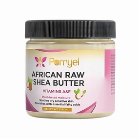 African Raw Shea Butter – 100% Natural Moisturizer for All Skin Types, Eczema Relief, Anti-Aging Skin Care with Vitamins A & E-Pure Organic Shea Butter for Face, Body, Hair – 4 oz