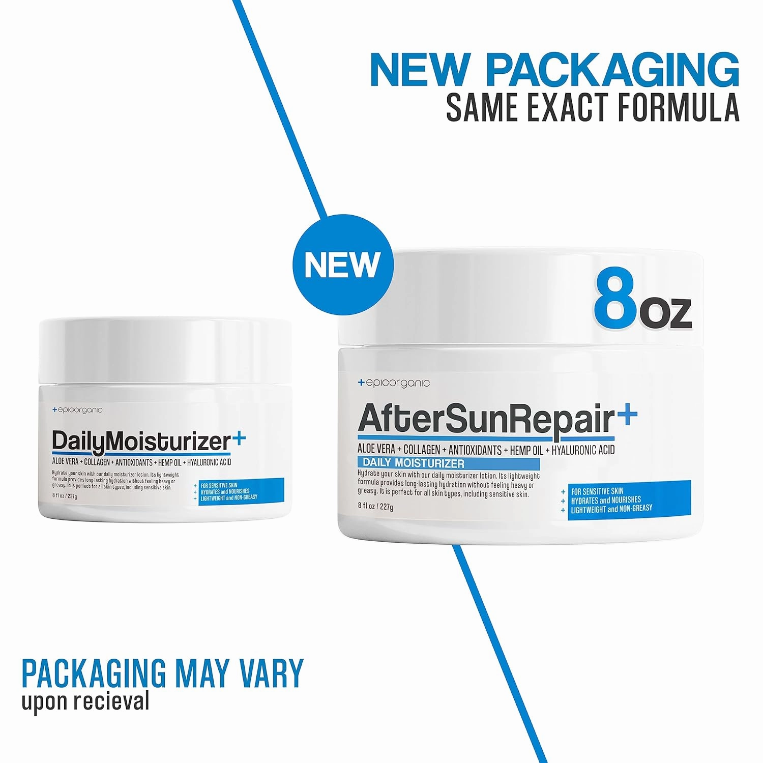 After Sun Daily Moisturizer & Repair | Vitamin E Cream | 24-Hour Hydration for Sun-Exposed Skin | Improves Skin Texture | Fragrance-Free Face and Body Lotion | 8 oz