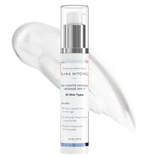 Alana Mitchell Daily Matte Face Sunscreen – SPF 47 Reef Safe Sunscreen for Face – Facial Sunscreen with Zinc Oxide for Skin Hydration – Chemical-Free, Lightweight Face Moisturizer with SPF (4.9 oz)