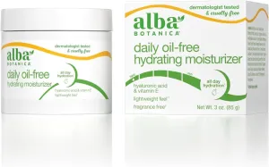 Alba Botanica Hawaiian Aloe and Green Tea Oil Free Skin Moisturizer - 3 Oz (Pack of 2)