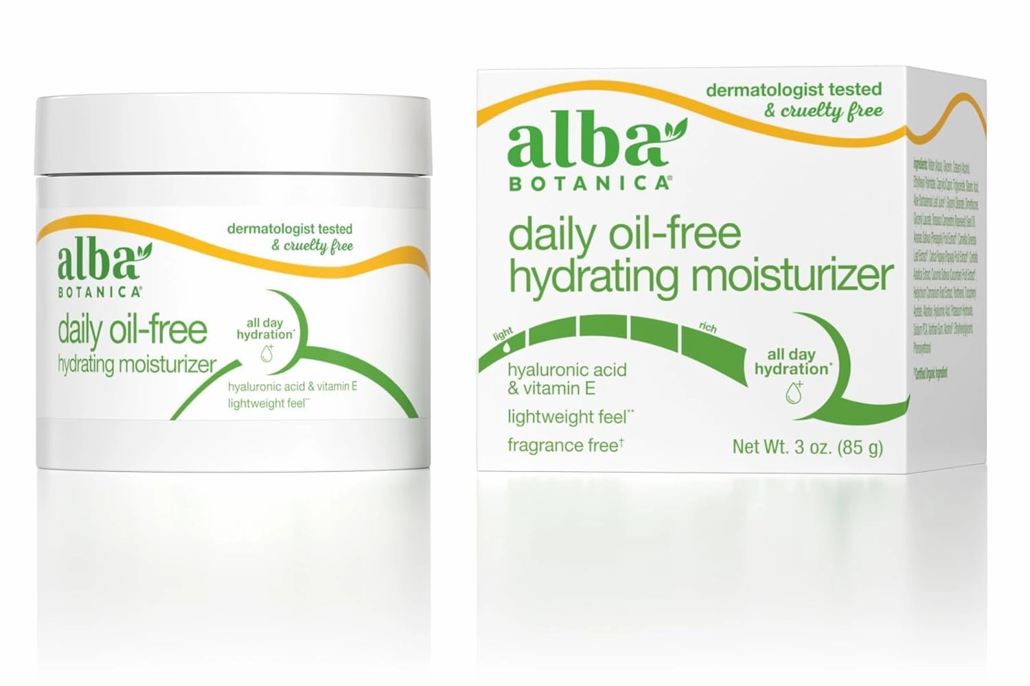 ALBA BOTANICA Moist,Oil FR,Aloe&GRN Tea, 3 FZ