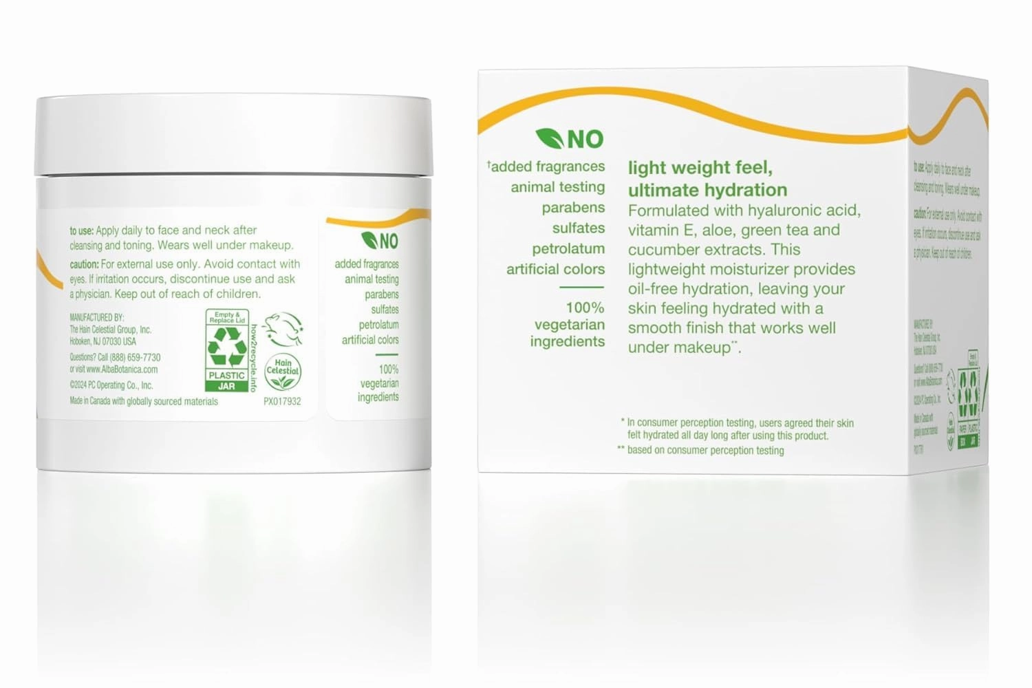 ALBA BOTANICA Moist,Oil FR,Aloe&GRN Tea, 3 FZ