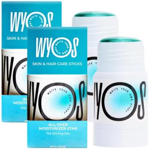 All Over Oil Stick 2 Pack, Face Body Oil Dew Hydration Shine Glow, Moisturizing Non-Greasy Formula, Travel Friendly, Leak Free, Highlighter Balm, Hair Stick, Vegan, Sulfate Free, Paraben Free