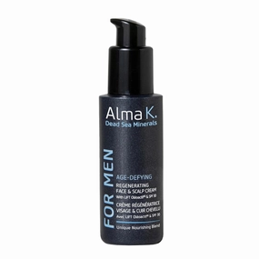 Alma K Age Defying Regenerating Face and Scalp Cream With SPF 30 - Daily Face Moisturizer with SPF - Moisturizing Face Moisturizer for Men - 2 oz