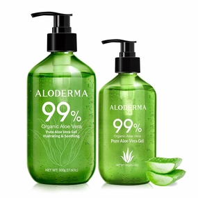 Aloderma Aloe Vera Gels, 2 pieces - 500g Aloe Vera Gel, 300g Aloe Vera Gel