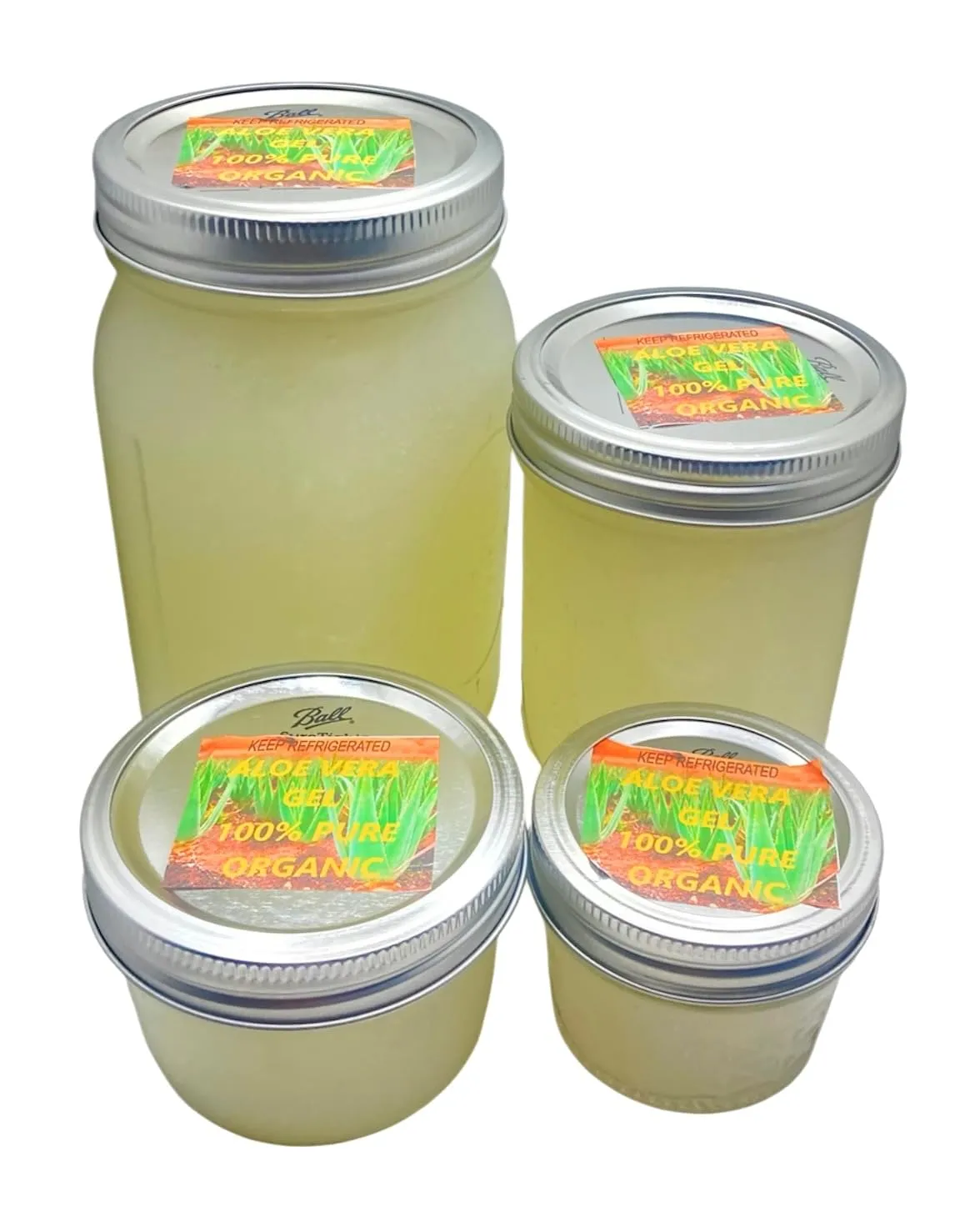 Aloe Vera Gel 100% Pure Natural (Unprocessed) Organic, no additives, chemicals, or water added. Just pure aloe vera (16 oz)