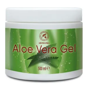 Aloe Vera Gel 17 Fl Oz (500ml) - Hydrating Aloe Vera Gel for All Skin Types - Aloe Barbadensis - Aloe Gel for Skincare & Haircare - Aloe Vera for Dry Skin - After Shave Aloe Gel