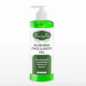 Aloe Vera Face and Body Gel with Vitamin E and Allantoin, 200 ml
