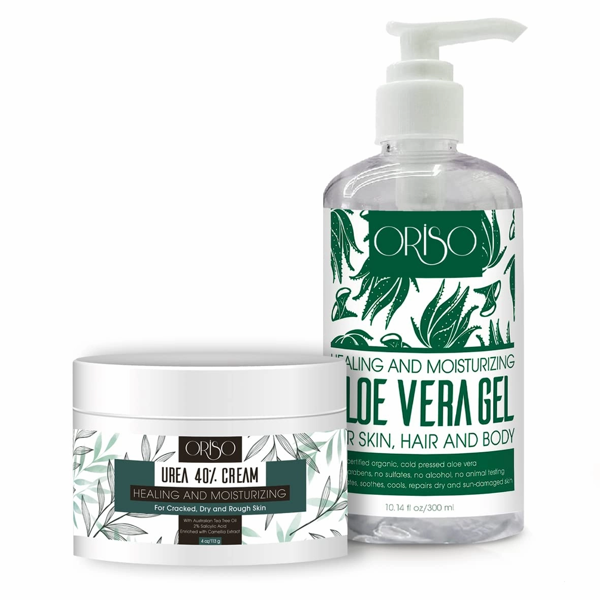 Aloe Vera Gel and 40 Percent Urea Cream