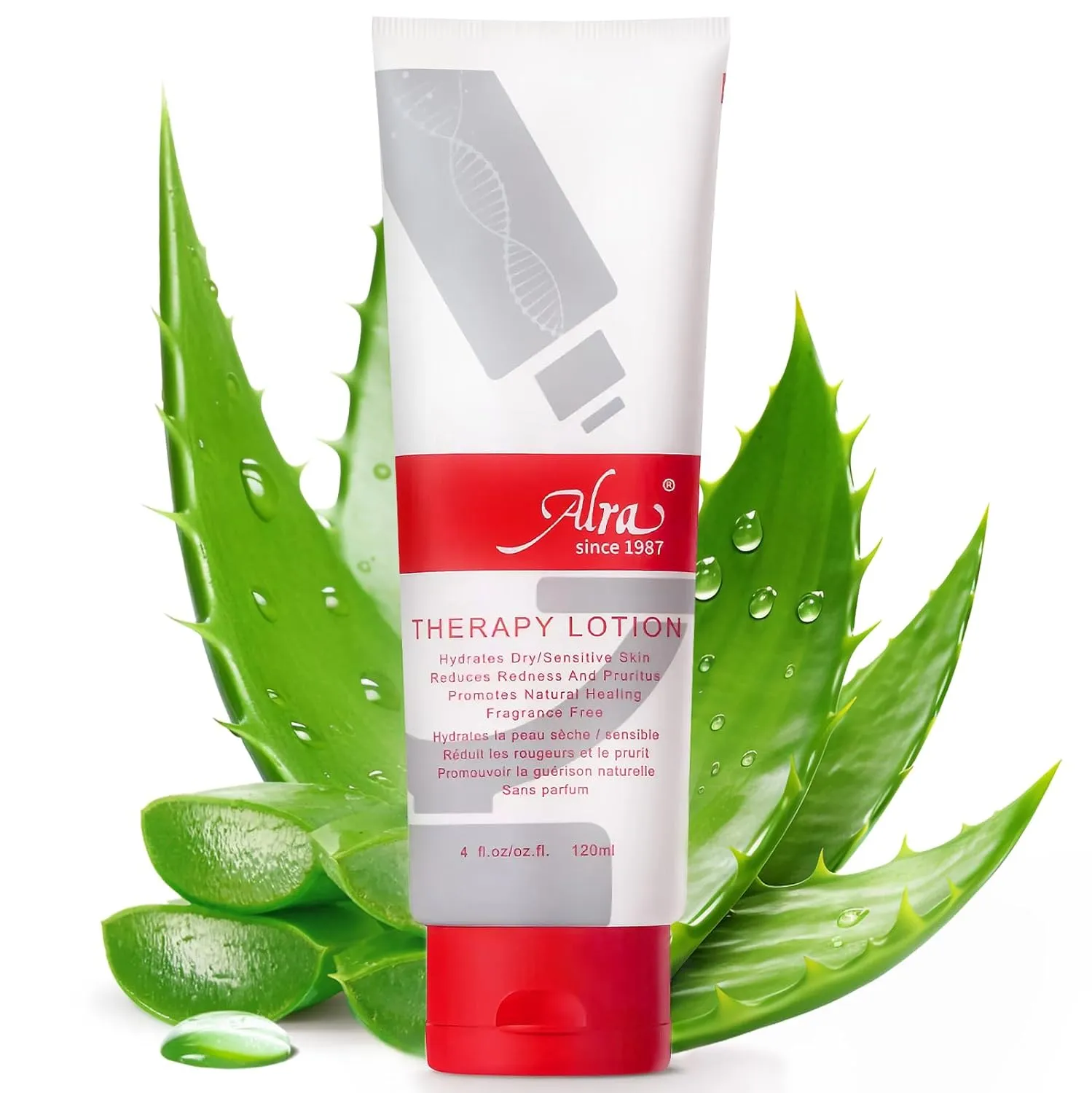 Alra Lotion for Extremely Dry Skin, Face, Hands & Body Cream Moisturizer with Aloe Vera Gel   Lanolin Oil   VE, Itch Relief, After Sun Lotion with Hydrate, Soothe, Cool Benefits, Fragrance free, 4 oz
