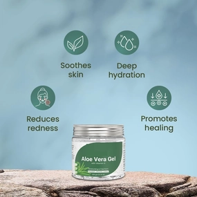 AM Aloe Vera Gel Moisturizer for Face & Hair, Aloe Gel, Enriched with Vitamin E for Soothing Skin, Paraben & Silicone Free 200g