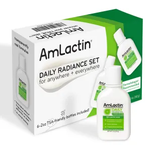 AmLactin Daily Nourish 12% - 2oz Bottles (6 Pack) - Body Lotion With 12% Lactic Acid, Dermatologist-Recommended